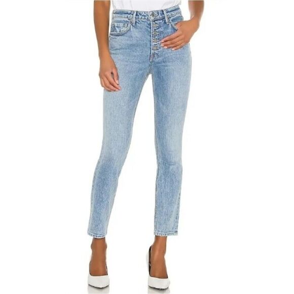 GRLFRND Denim Karolina Button Fly High Rise Skinny Jeans in You Made It | 29 EUC - Picture 1 of 12